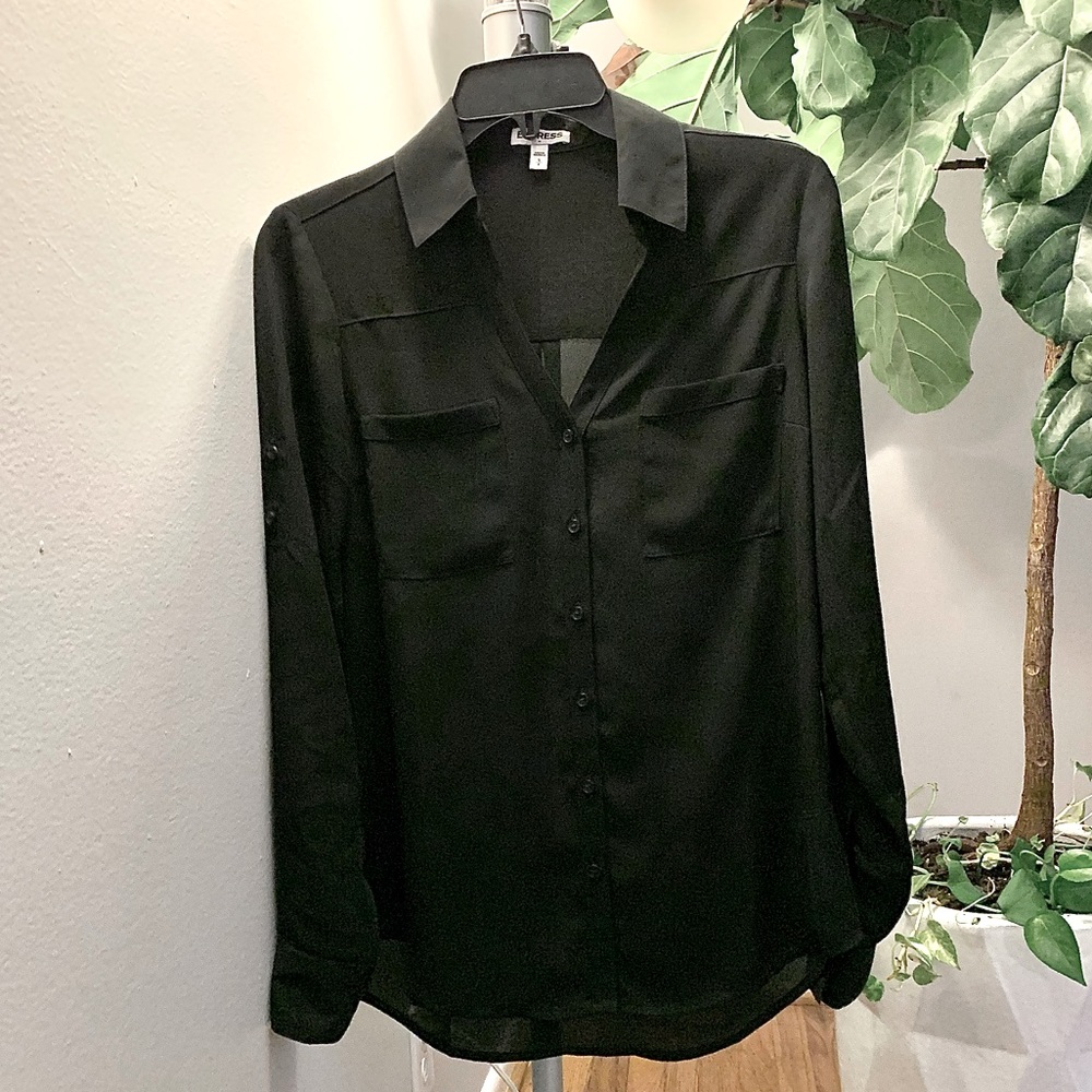 Button up sheer top